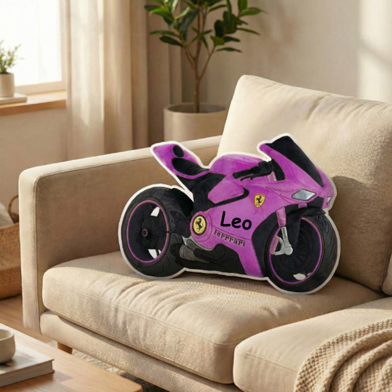 Coussin de voiture personnalisé avec nom - Cadeau en peluche unique