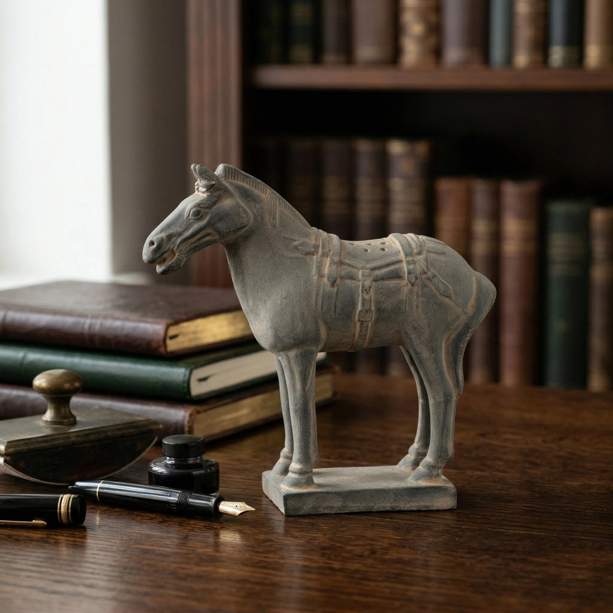 15CM Horse - CLAYARMY -Side view showcasing the lifelike features and craftsmanship of our 15CM Clayarmy Terracotta Horse.