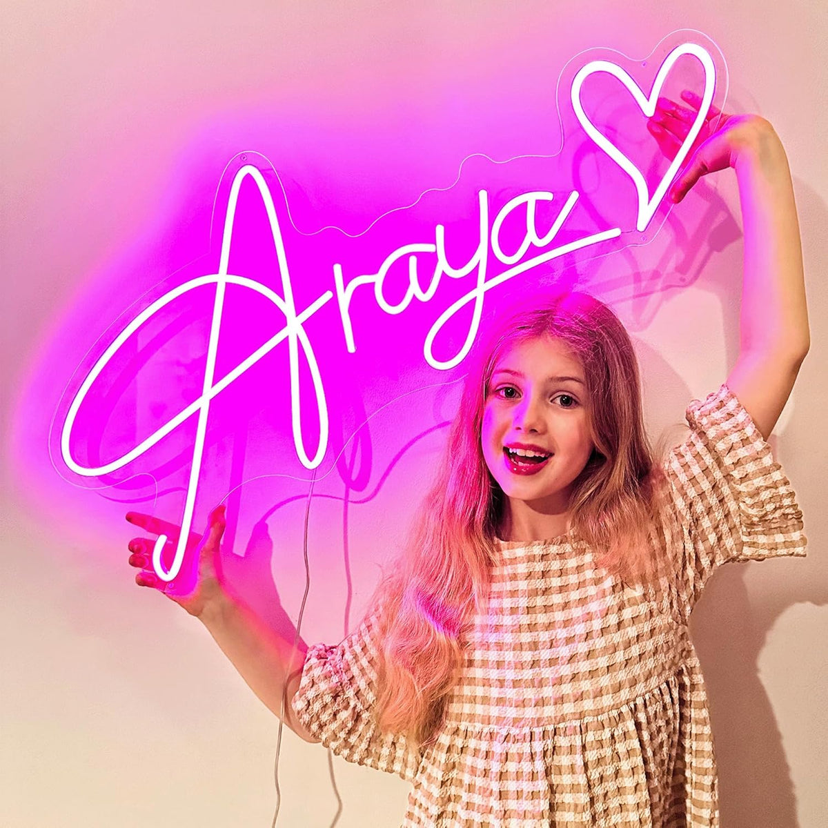 Cartel de neón LED personalizado de 1 línea - Luz de pared decorativa de una sola fila personalizada