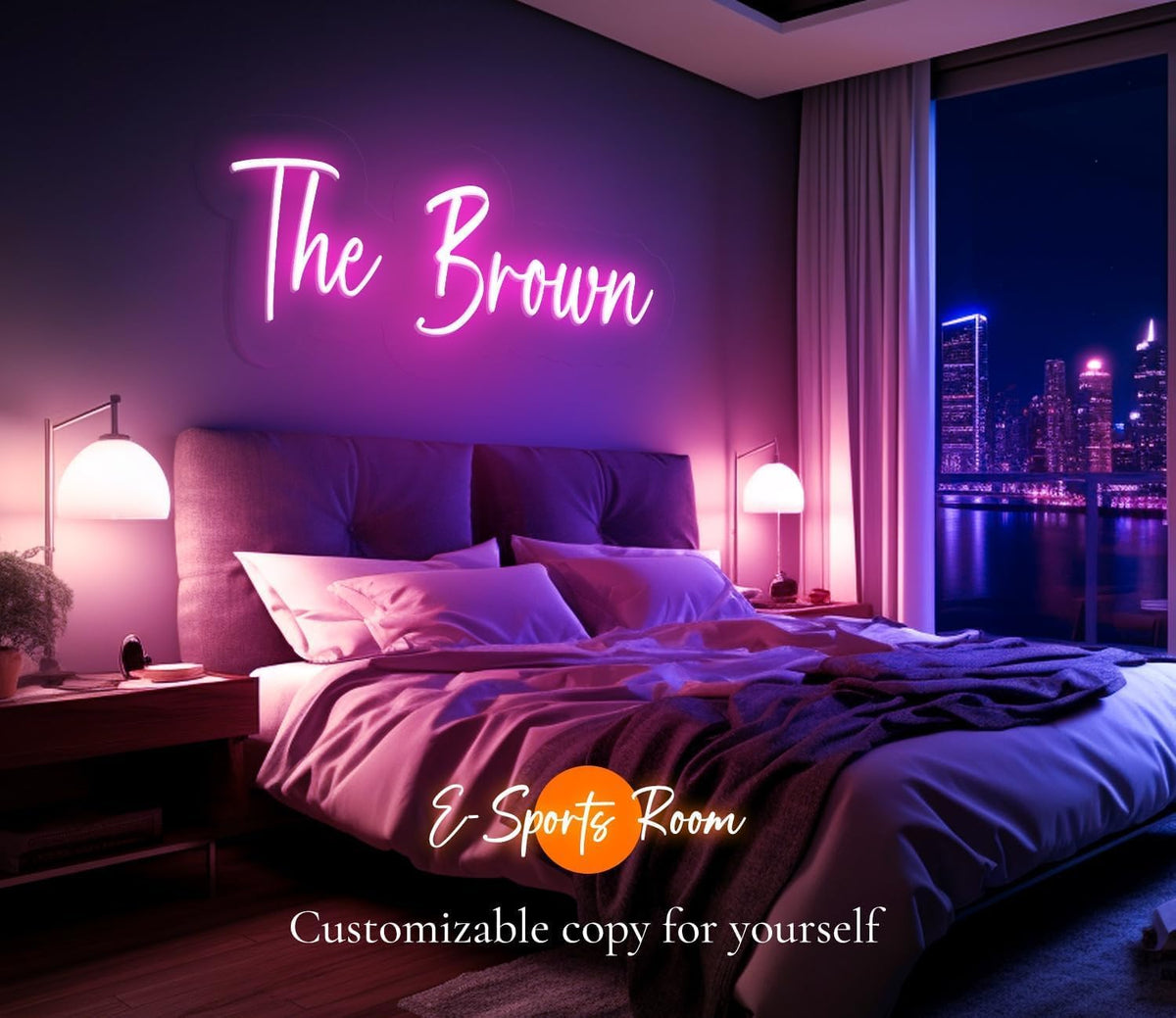 Cartel de neón LED personalizado de 1 línea - Luz de pared decorativa de una sola fila personalizada