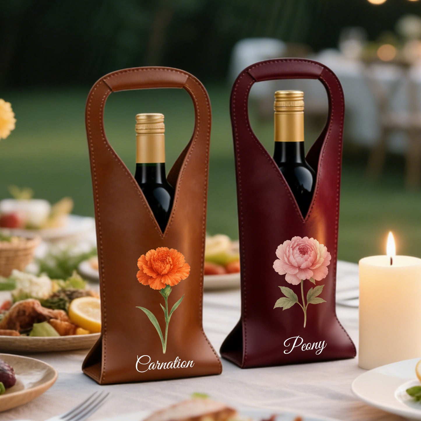 Personalized Wine Gift Bag - Custom Monogrammed Wine Carrier