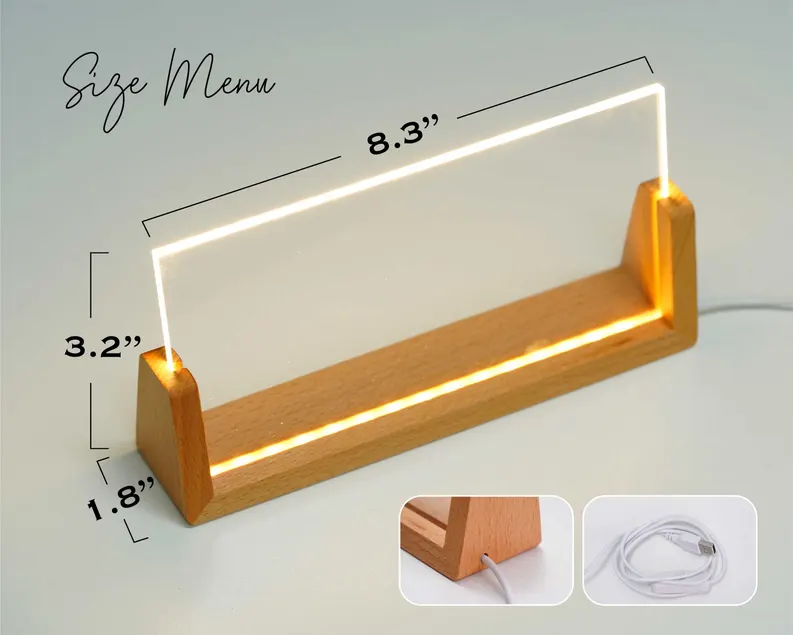 Individuelles LED-Tischschild – Personalisierte, leuchtende Schreibtischdekoration