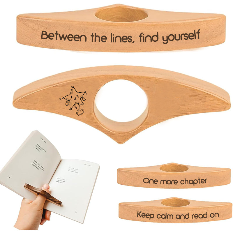 Marque-page en bois personnalisé pour pouce - Cadeau gravé sur mesure pour les amoureux des livres