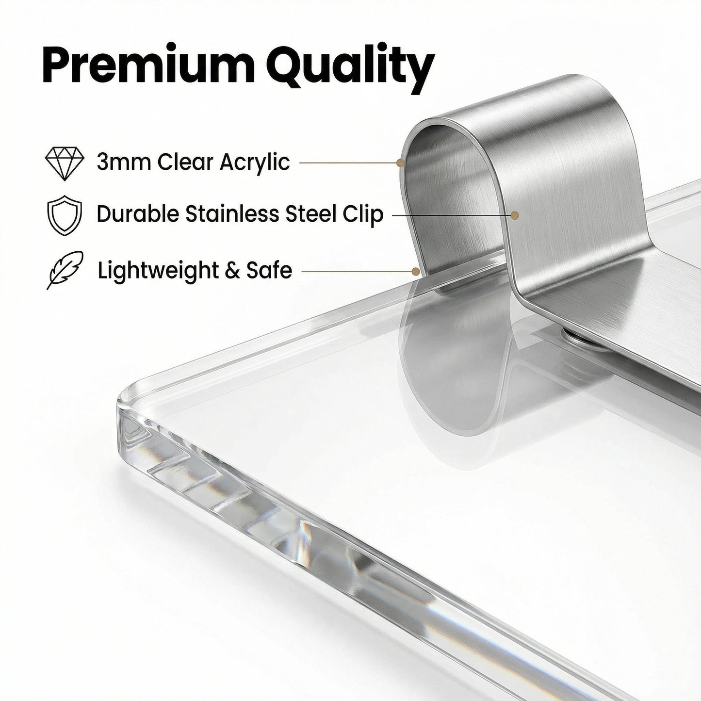 Personalized Car Sun Visor Photo Holder - Custom Acrylic Picture Clip with Safe Driving Text, Unique Car Interior Accessory & Keepsake Gift