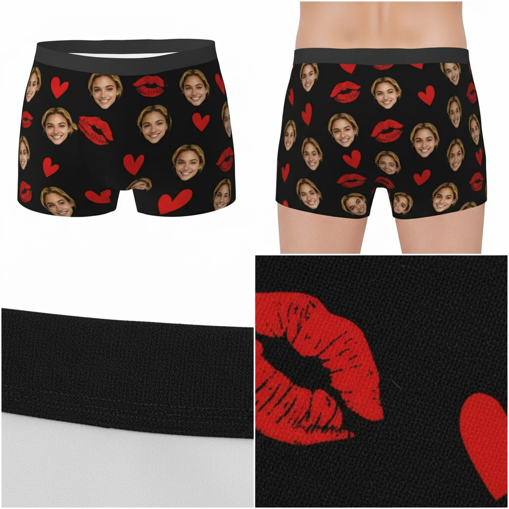 Custom Photo Property of - Funny Personalized Custom Boxer Briefs, Men's Boxers - Birthday Gift For Boyfriend, Husband, Anniversary