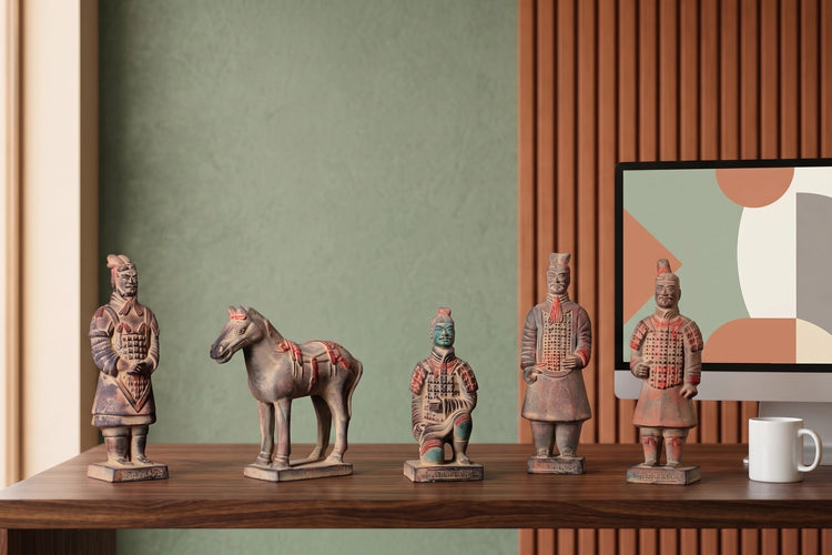 Shop 15cm-25cm authentic pure clay Terracotta replicas. Intricately detailed small historical decor perfect for your desk, bookshelf, or modern home office.