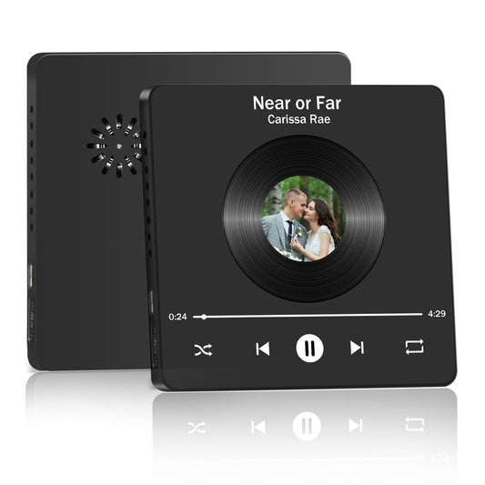 Magnete Musicale Personalizzato in Vinile: Regalo Giradischi Retrò con Foto