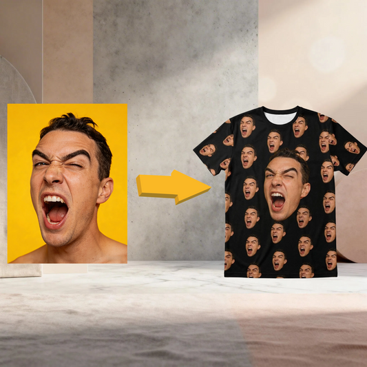 Personalized Big Head Photo Tee: All-Over Print