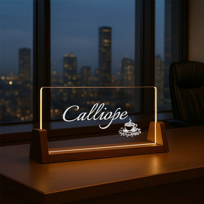 Panneau de table lumineux LED personnalisé - Décoration de bureau lumineuse personnalisée