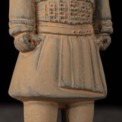 15CM Cavalryman - CLAYARMY-Close and detailed look at the 15CM Terracotta Army Cavalryman's overall presentation, providing a comprehensive view of the figurine's craftsmanship.