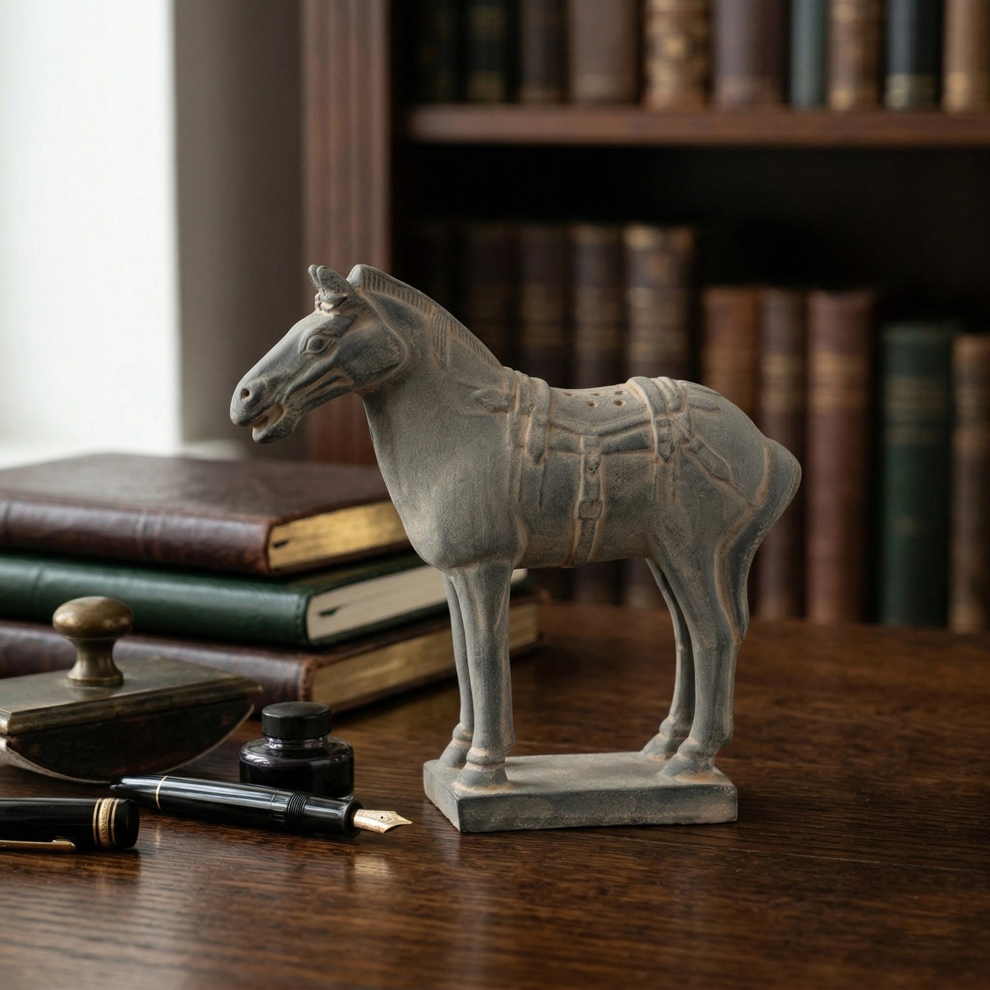 15CM Horse - CLAYARMY -Side view showcasing the lifelike features and craftsmanship of our 15CM Clayarmy Terracotta Horse.