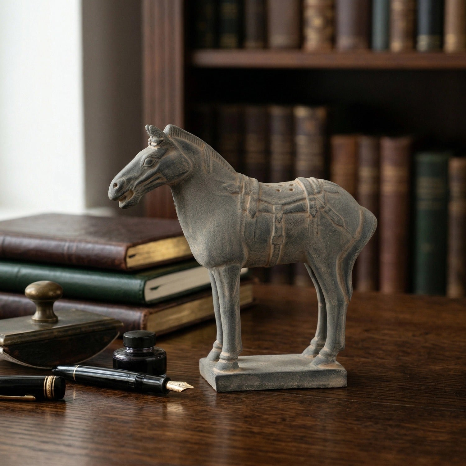 15CM Horse - CLAYARMY -Side view showcasing the lifelike features and craftsmanship of our 15CM Clayarmy Terracotta Horse.