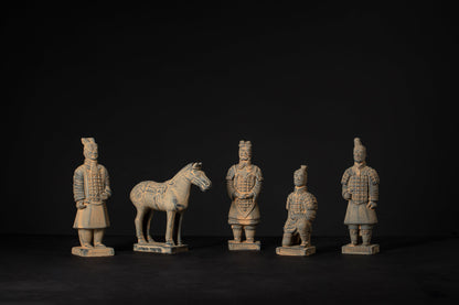 20CM Five Piece Set - CLAYARMY-Vintage charm: Alt Image 1 of the 20CM Terracotta Five-Piece Set, a unique addition to any collector's ensemble.