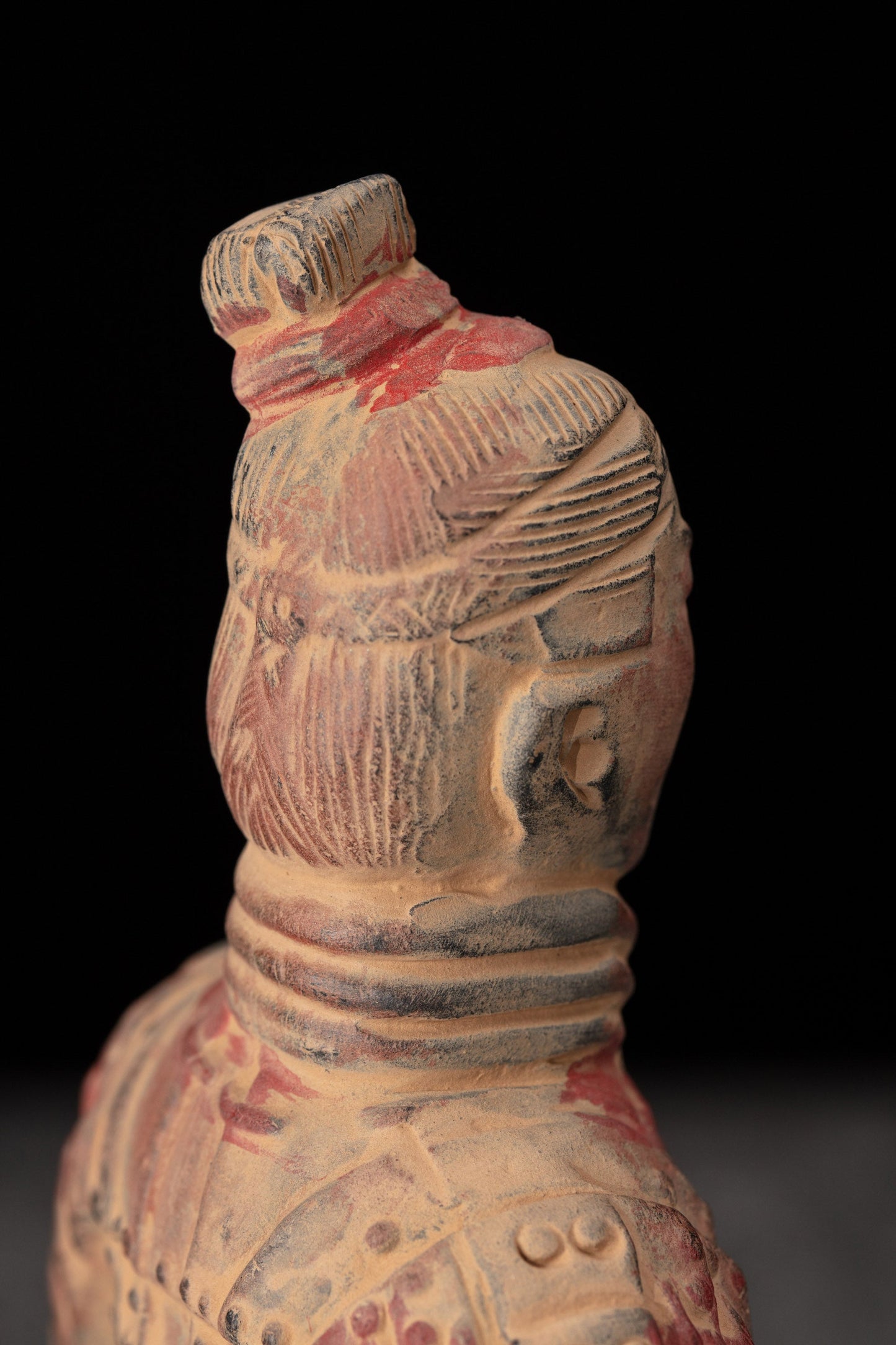 20CM Painted Kneeling Archer - Top-down view of the 20CM Painted Soldier, highlighting the unique pose and vibrant color palette.