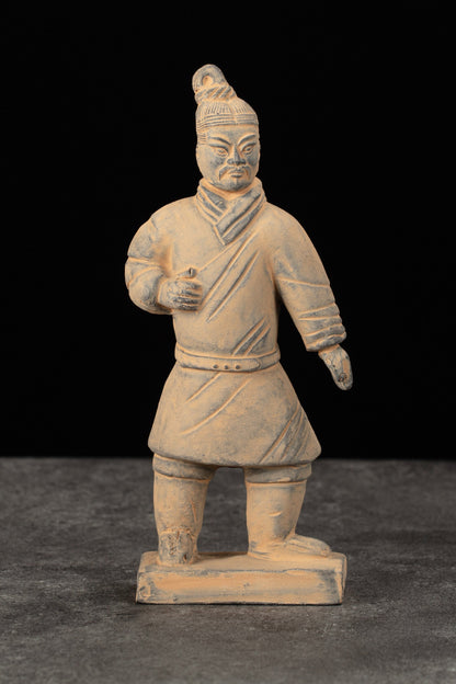 15CM Standing Archer - CLAYARMY-Dynamic front view of the 15CM Terracotta Army Standing Archer replica, showcasing lifelike pose and accurate modeling.
