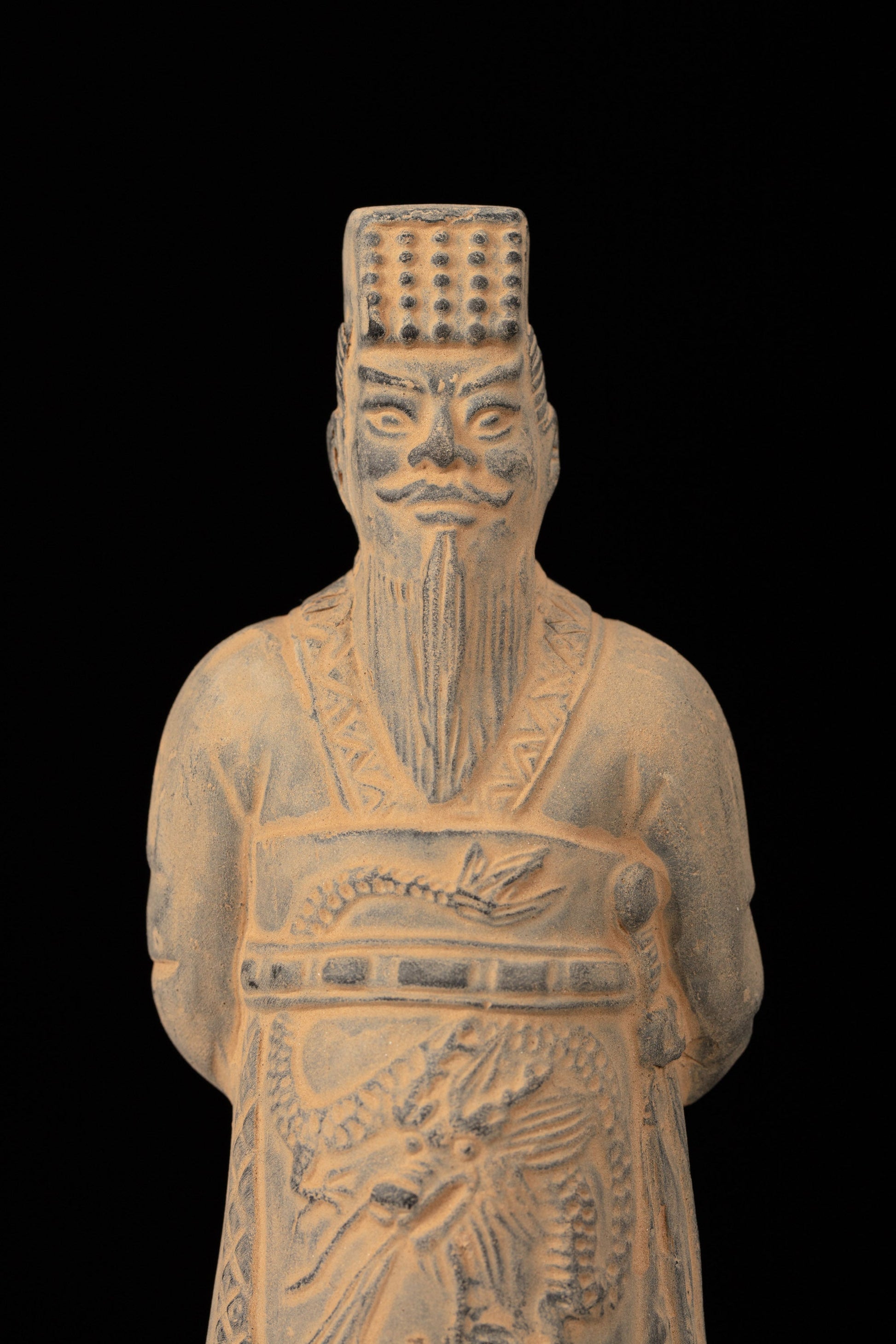 15CM Emperor - CLAYARMY -Dynamic front perspective of Clayarmy's 15CM Emperor Qin Terracotta Warrior, capturing the essence of ancient power in every detail.