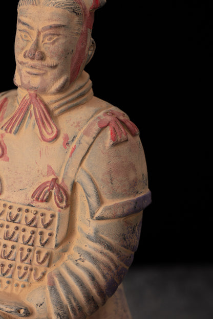 20CM Painted General - CLAYARMY-Expressive Facial Tones: Close-up of the 20CM Painted General's face, capturing expressive facial tones through carefully applied paint, adding depth to the figurine's character.