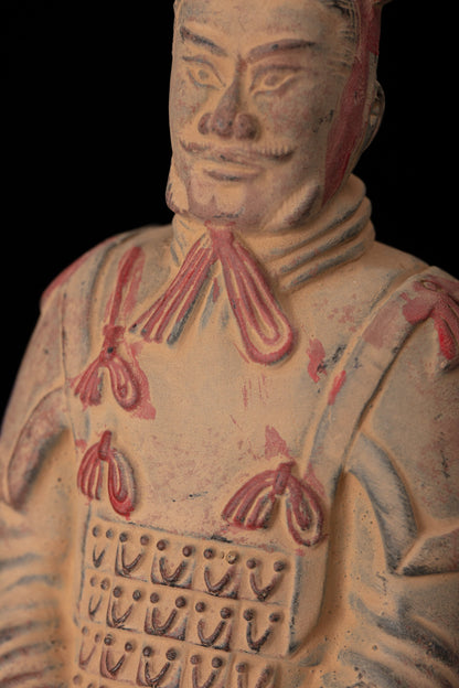 20CM Painted General - CLAYARMY-Cultural Authenticity: Detailed shot of the 20CM Painted Terracotta Army General, illustrating cultural authenticity through accurate paint representation of ancient military attire.