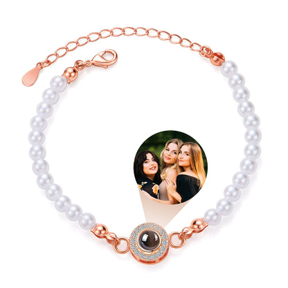 Perlenarmband mit Fotoprojektion – Personalisierbarer Fotoanhänger