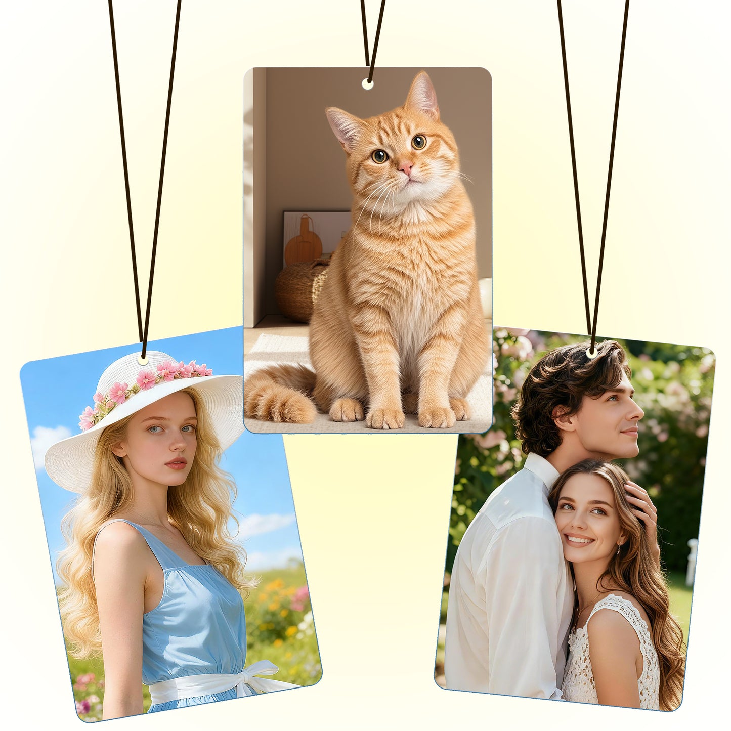 Custom Photo Rectangle Hangable Scented Card