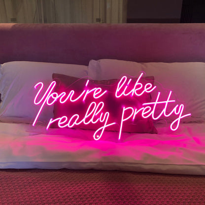 Enseigne lumineuse LED personnalisée à 2 lignes - Enseigne murale néon duo personnalisée