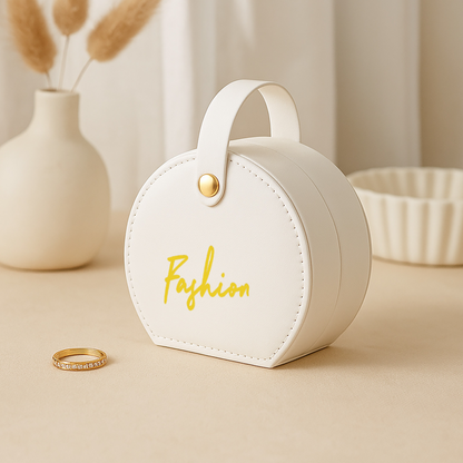 Individuell gestaltete Schmuckschatulle mit Blumenmuster – Personalisierter Organizer aus PU-Leder