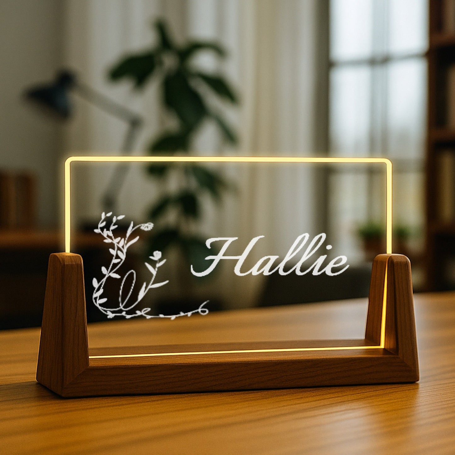 Panneau de table lumineux LED personnalisé - Décoration de bureau lumineuse personnalisée
