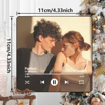 Square Photo Music Fridge Magnet - Full-Screen Photo & Song Player
