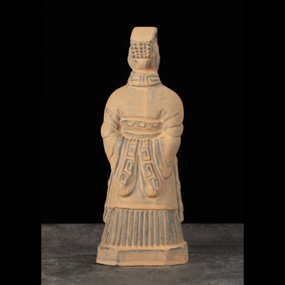 20CM Emperor - CLAYARMY -Back view of Clayarmy's 20CM Emperor Qin Terracotta Warrior, showcasing the detailed craftsmanship of the armor.