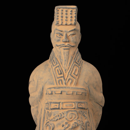 20CM Emperor - CLAYARMY -Dynamic front view of Clayarmy's 20CM Emperor Qin Terracotta Warrior, capturing the essence of ancient Chinese craftsmanship.