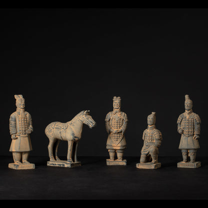 20CM Five Piece Set - CLAYARMY-Vintage charm: Alt Image 1 of the 20CM Terracotta Five-Piece Set, a unique addition to any collector's ensemble.