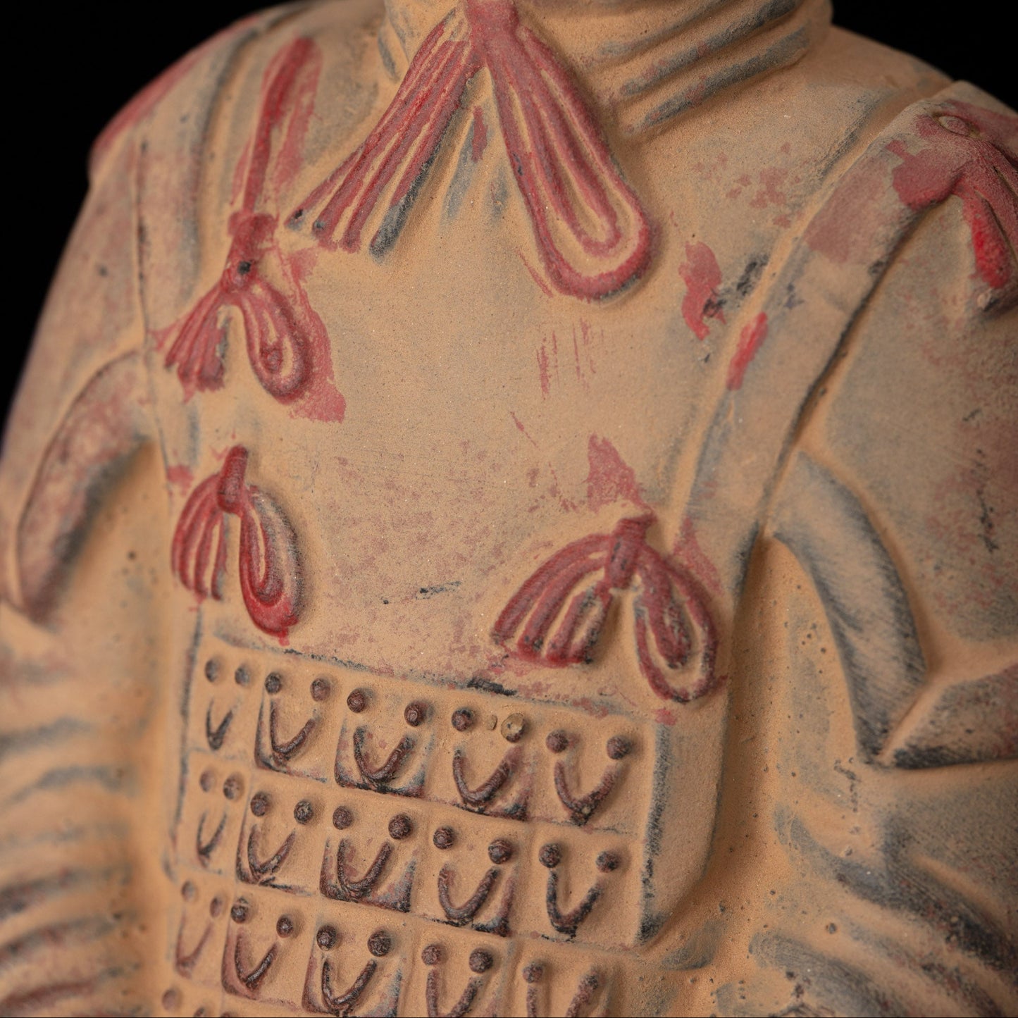20CM Painted General - CLAYARMY-Cultural Authenticity: Detailed shot of the 20CM Painted Terracotta Army General, illustrating cultural authenticity through accurate paint representation of ancient military attire.