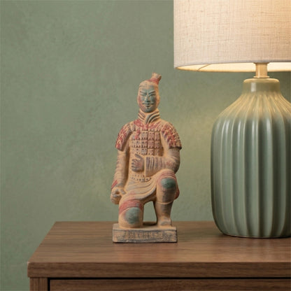 20CM Painted Kneeling Archer - CLAYARMY-Side profile highlighting the dynamic pose and meticulous painting of the 20CM Painted Soldier.