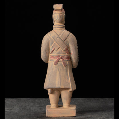 20CM Painted Officier - CLAYARMY-Back view showcasing the painted double-tailed crossbill crown and layered jacket of the 20CM Officer figurine.