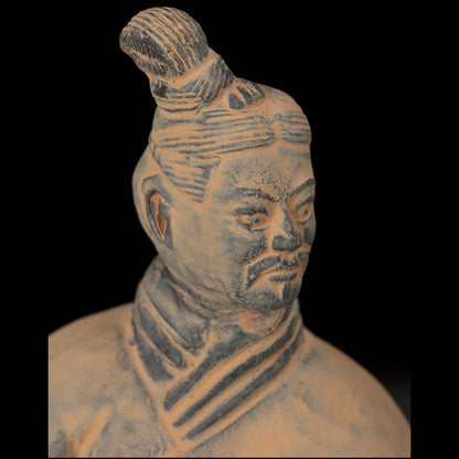 20CM Standing Archer - CLAYARMY-Zoomed-in image of the 20CM Standing Archer figurine's face, revealing the expressive features and fine craftsmanship.