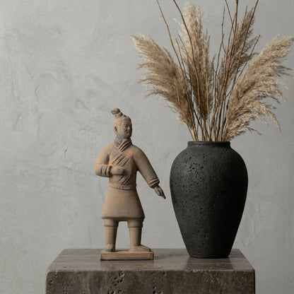 20CM Standing Archer - CLAYARMY-Captivating rear view of the 20CM Terracotta Army Standing Archer, highlighting the dynamic posture and intricately sculpted details.