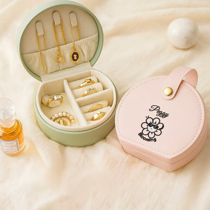 Individuell gestaltete Schmuckschatulle mit floralem Muster, innen mit weichem PU-Leder und Samt bezogen