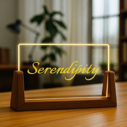 Individuelles LED-Tischschild – Personalisierte, leuchtende Schreibtischdekoration