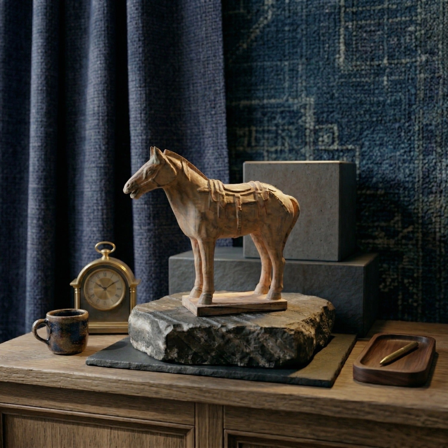 25CM Horse - CLAYARMY -Close-up of the hooves, revealing the meticulous attention to detail in our 25CM Clayarmy Terracotta Horse.