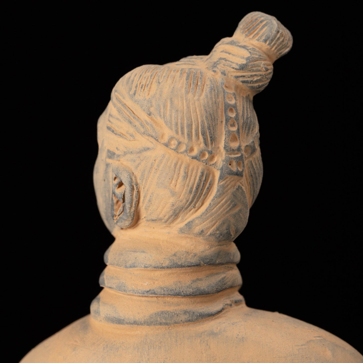 25CM Standing Archer - CLAYARMY-Delve into the expert craftsmanship of the 25CM Terracotta Army Standing Archer, crafted from yellow-brown clay.