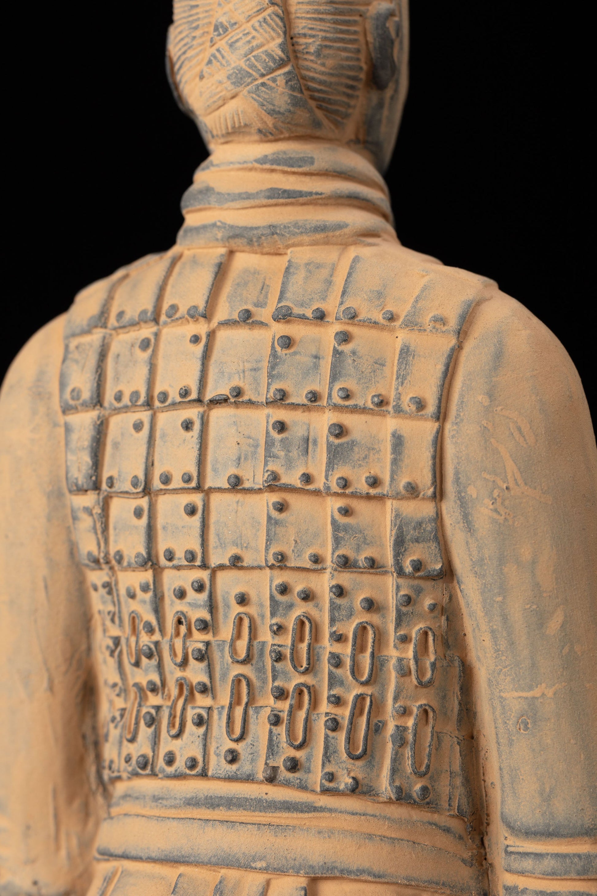 25CM Cavalryman - CLAYARMY-Detailed view of the overall presentation of the 25CM Terracotta Army Cavalryman, providing a comprehensive look at the figurine's craftsmanship and historical accuracy.