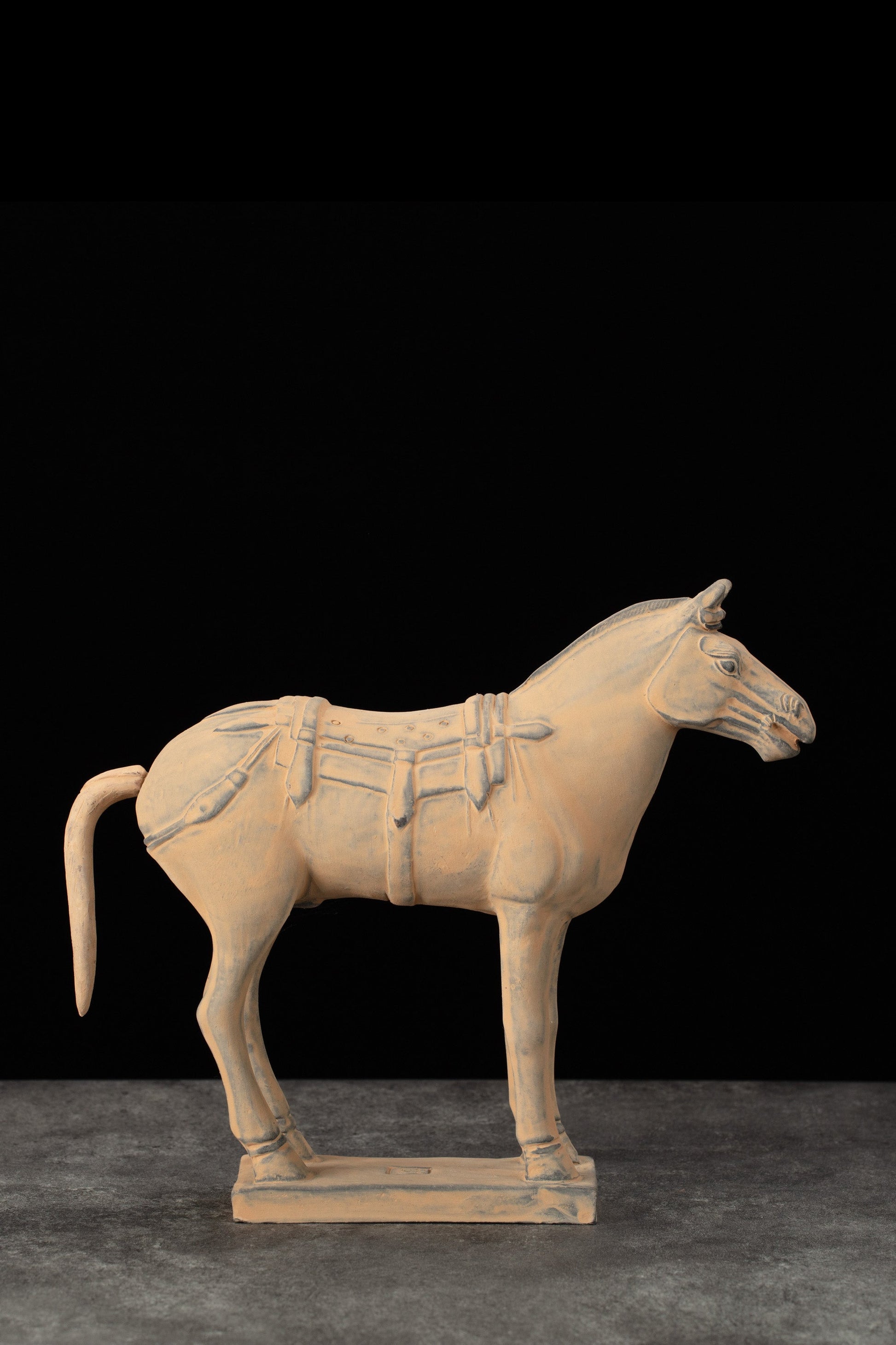 25CM Horse - CLAYARMY -Side view capturing the lifelike proportions and majestic posture of our 25CM Clayarmy Terracotta Horse.