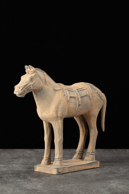 25CM Horse - CLAYARMY -Dynamic angle highlighting the muscular build and powerful stance of our 25CM Clayarmy Terracotta Horse.