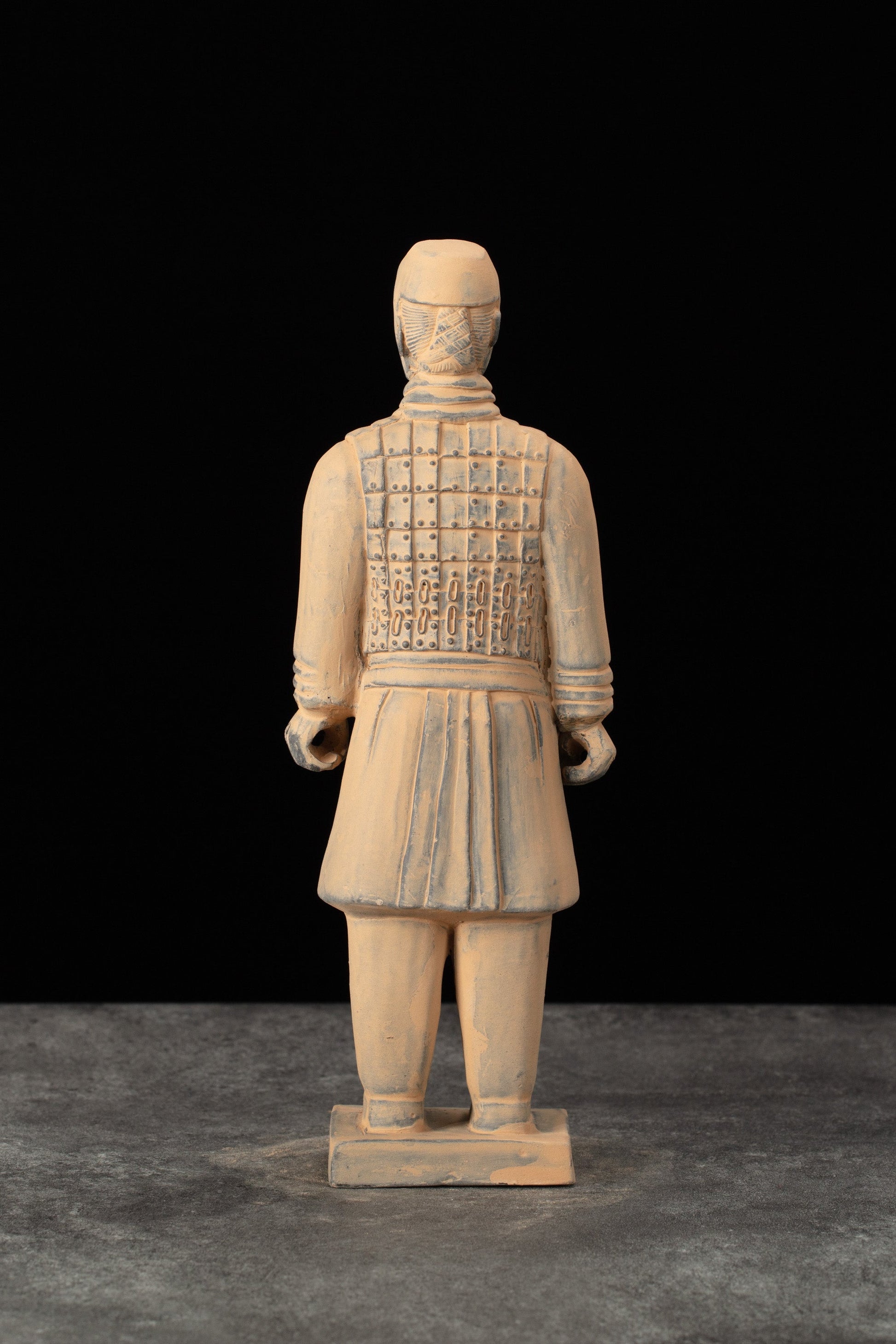 25CM Cavalryman - CLAYARMY-Dynamic back view of the 25CM Cavalryman replica, showcasing the realistic depiction of the knee-length jacket and finely crafted leather boots.