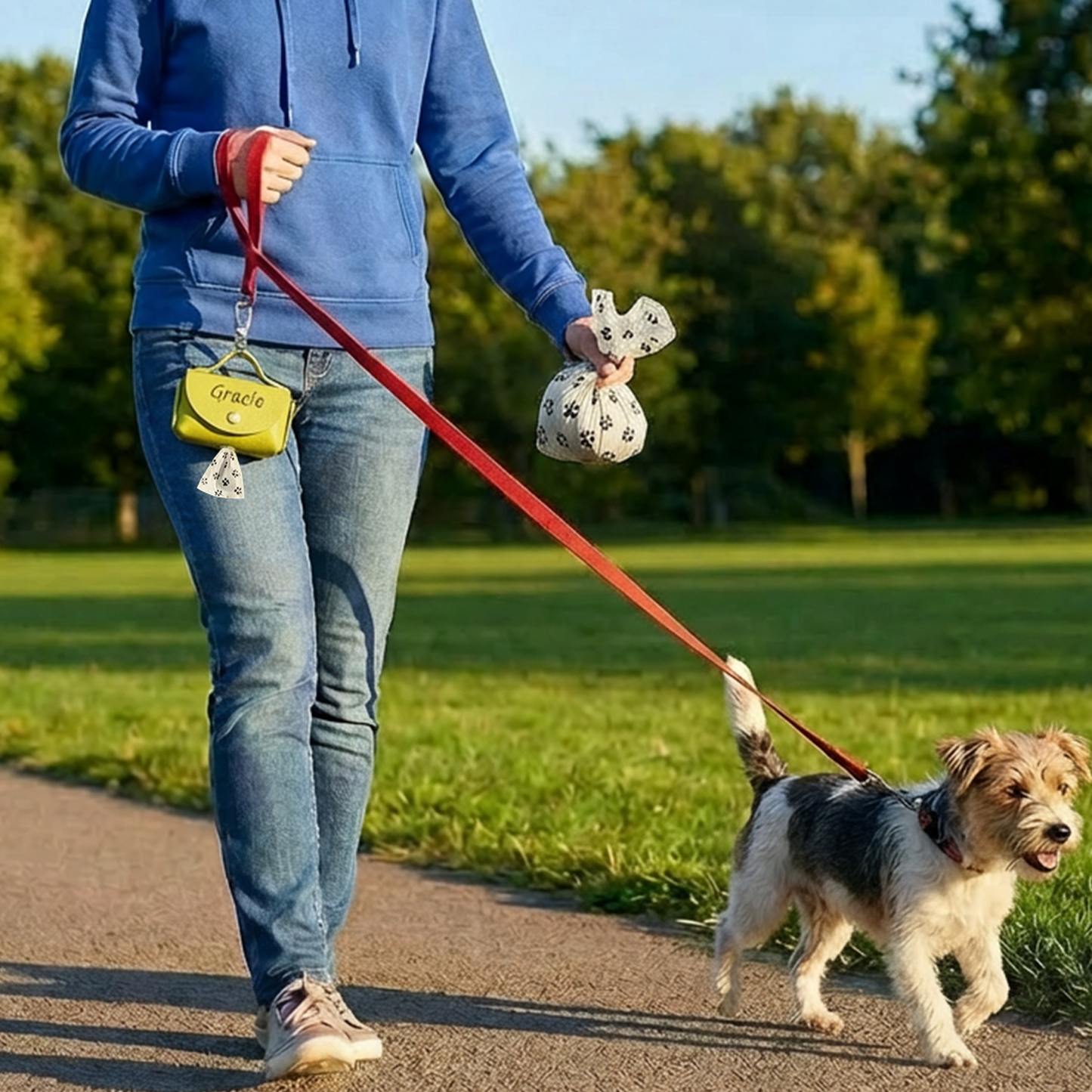 Dispenser Personalizzato di Sacchetti per Escrementi di Cane da Guinzaglio
