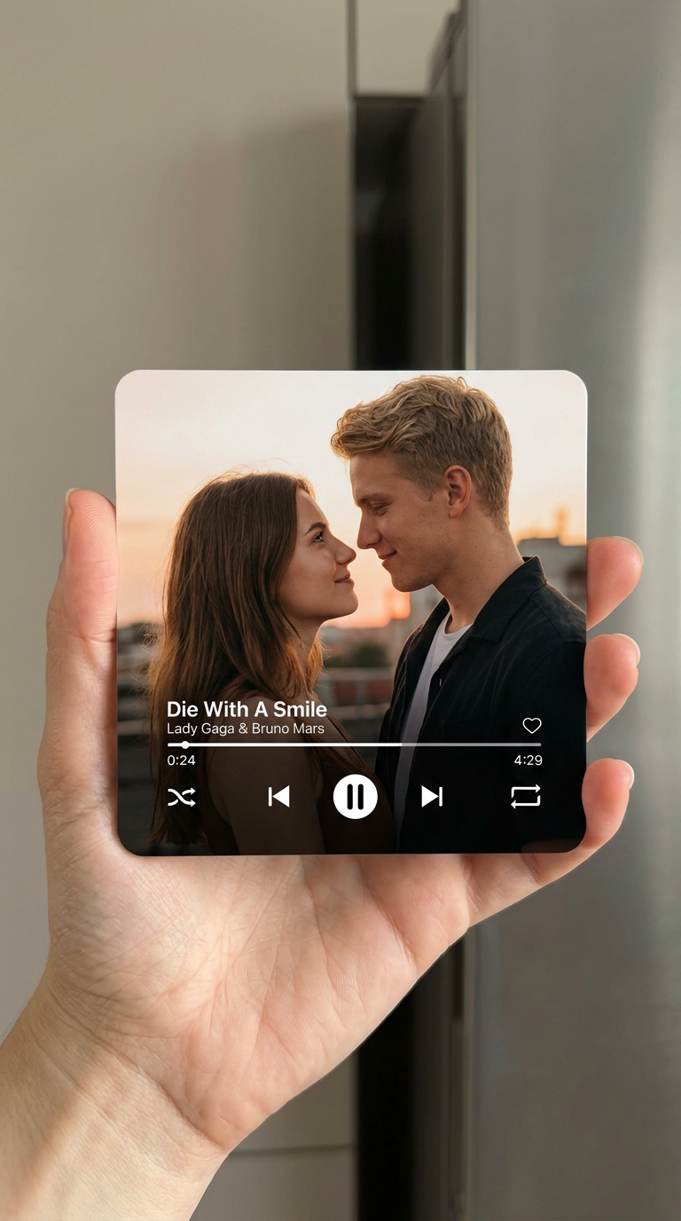 Custom Full-Screen Music Magnet: Personalized Photo Gallery