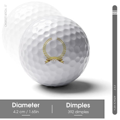 Custom Golf Ball - Personalized Pattern & Name Print Gift for Golfers