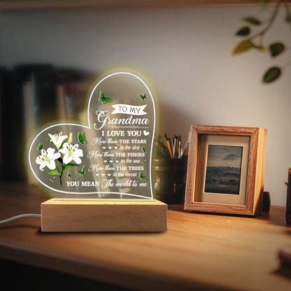 Veilleuse en forme de cœur personnalisée - Message hommage gravé au laser