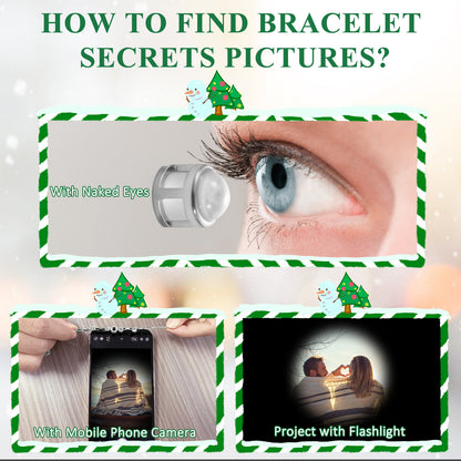 Verstellbares Armband mit Fotoprojektion und Kristallverzierungen