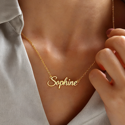 Custom Elegant Cursive Name Necklace